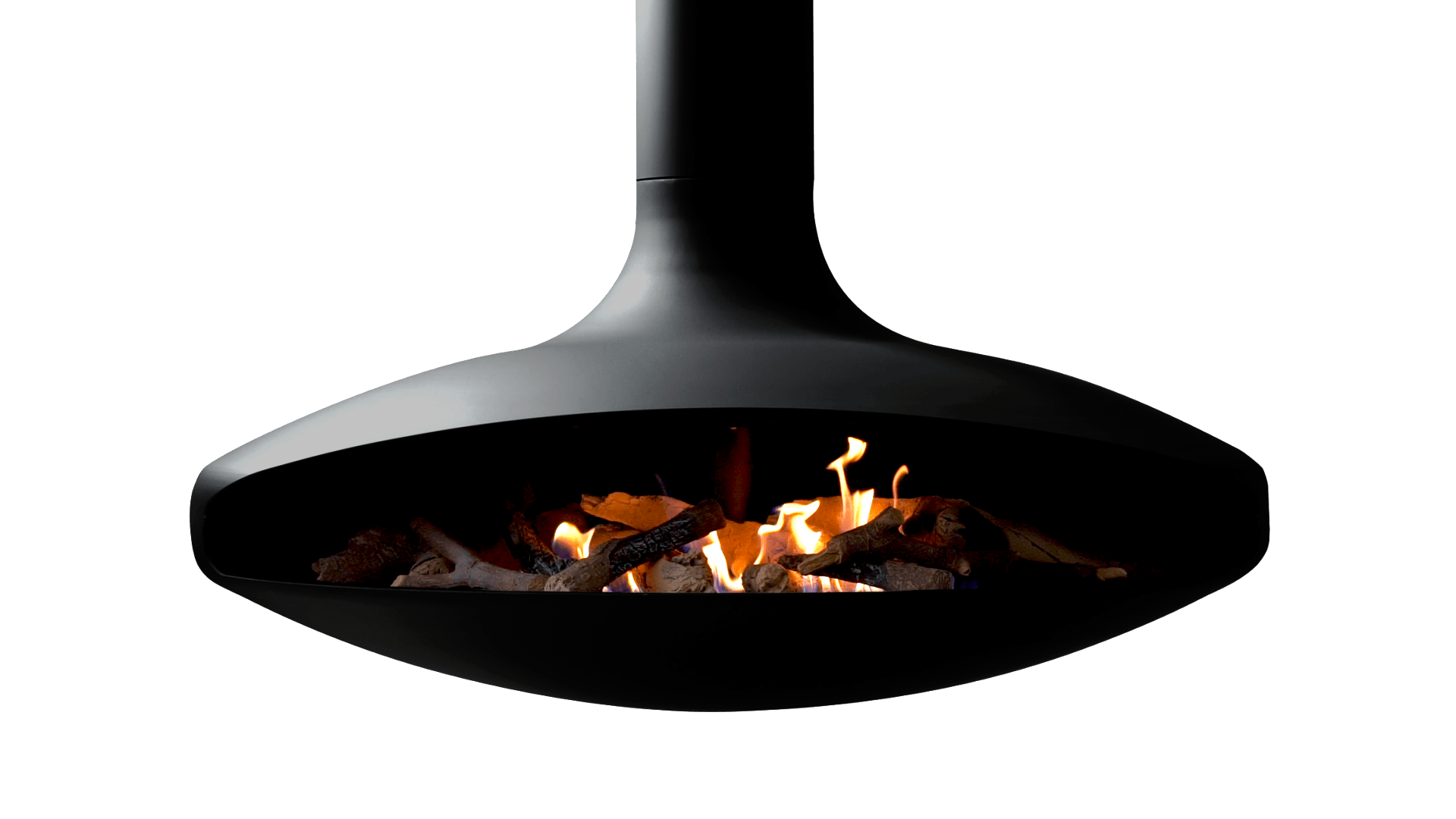 Focus Fireplaces Gyrofocus Glazed Wood Burning Stove - Bonfire